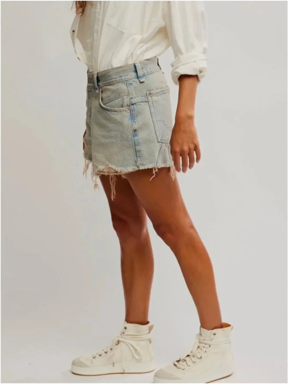 FREE PEOPLE NWOT We The Free Now Or Never Denim Shorts / Well Worn